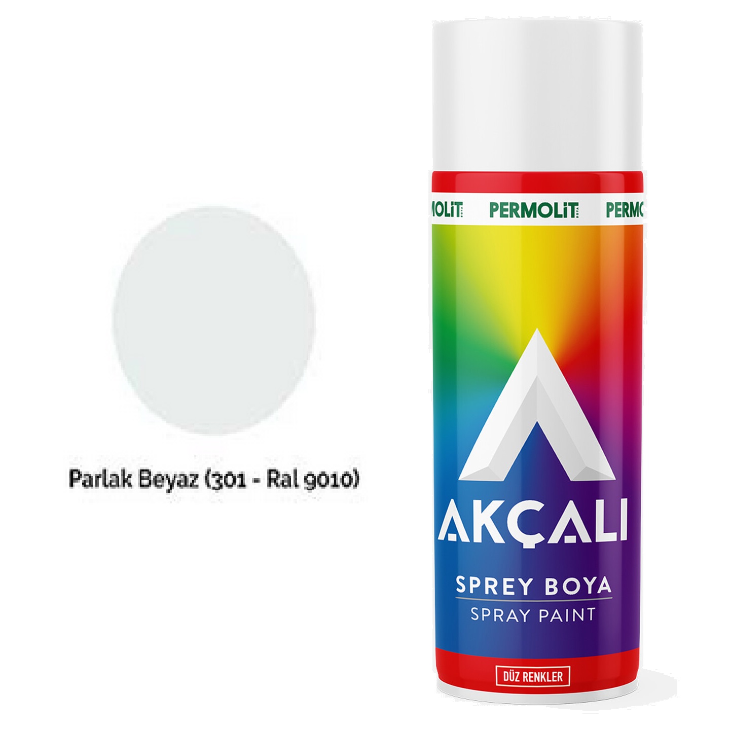 SPREY BOYA BEYAZ DUZ PARLAK  301 AKCALI
